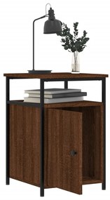 Mesa cabeceira 40x42x60 cm derivados madeira carvalho castanho