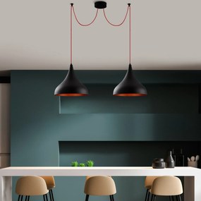 Candeeiro Suspenso Berceste – Preto – 131 x 41 cm