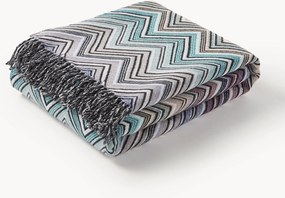 Manta com franjas em lã Perseo