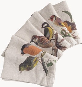 Guardanapos em linho Small Birds, conjunto de 6