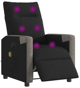 Poltrona reclinável de massagens elétrica tecido preto