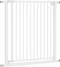 Barreira de segurança para cães e bebés, de 76 a 80 cm, com extensão e fixação por pressão, sem necessidade de perfuração, de 76 a 80 cm, branca