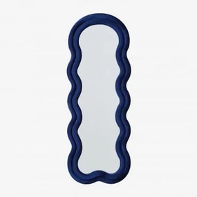 Espelho De Parede 60x160 Cm Estofado Evelyn Velluto Azul Ken - Sklum