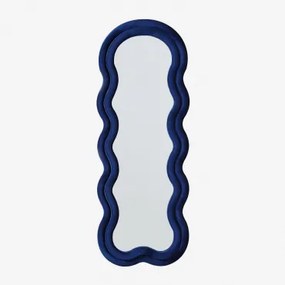 Espelho De Parede Irregular 60x160 Cm Estofado Evelyn Velluto Azul Ken - Sklum