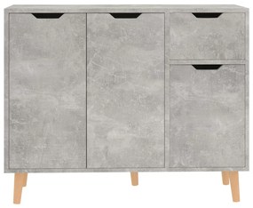 Aparador 90x30x72 cm derivados de madeira cinza cimento