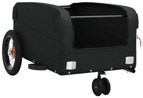 Reboque para bicicleta 30 kg ferro preto