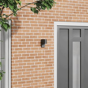 vidaXL Luzes de Parede Externas Preto Aço Inoxidável IP44