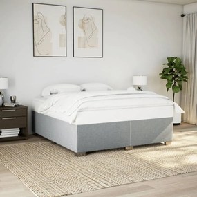 vidaXL Estrutura de cama sem colchão 180x200 cm tecido cinzento-claro