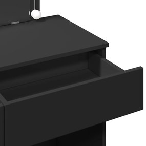Toucador com luzes LED 100x40x120 cm preto