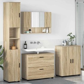 vidaXL Conjunto de Móveis para Banheiro 4 pcs Carvalho sonoma