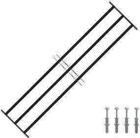 vidaXL Grelha de Janela Preto 174 x 45 cm Aço revestido a pó