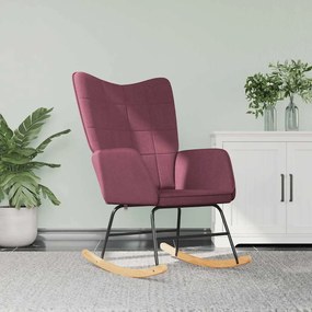 vidaXL Cadeira de baloiço tecido roxo