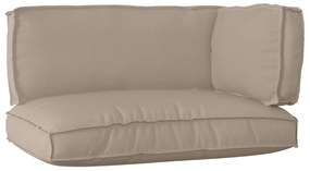 vidaXL Conjunto de Almofadas para Palete 3 pcs Cinzento-acastanhado