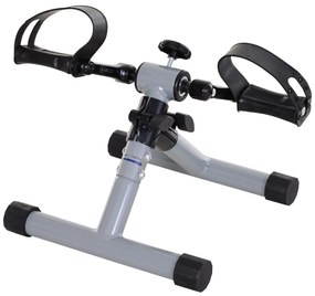 HOMCOM Mini bicicleta ergométrica dobrável com pedal de exercício com resistência ajustável 33x34x32 cm Cinza | Aosom Portugal