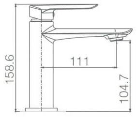 Torneira cromada para lavatórios Ural