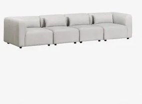 Sofá Modular De 4 Peças Fogler Tecido Cinza Claro - Sklum