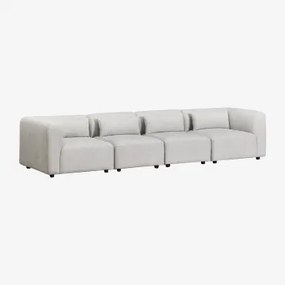 Sofá Modular Fogler De 4 Peças Tecido Cinza Claro - Sklum