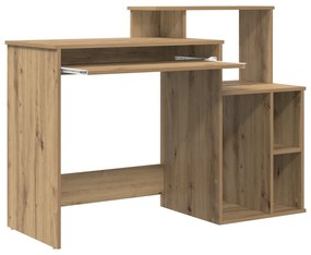 mesa com Armazenamento Carvalho Artesanal 120.5x44x88.5 cm Madeira Der