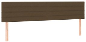 Cama boxspring com colchão 120x190 cm tecido castanho-escuro