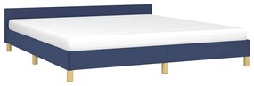 Estrutura cama c/ cabeceira sem colchão 160x200 cm tecido azul