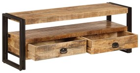 Móvel de TV em madeira de mangueira maciça 120x35x45 cm