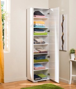 Armário Multiusos "Alto" - Branco - 50x187x35cm - Design Moderno