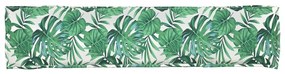 Almofadas de Palete para Banco 2 pcs Padrão de Folhas 180x40x8 cm Teci