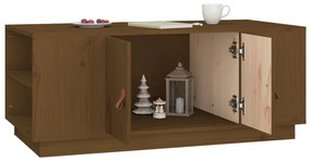 Mesa de centro 100x50x41 cm pinho maciço castanho mel