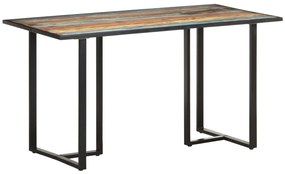Mesa de jantar 140 cm madeira recuperada maciça