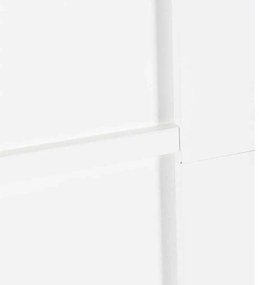 Porta Deslizante com Conjunto de Hardware 'ORKDAL'Branco Madeira Sólid