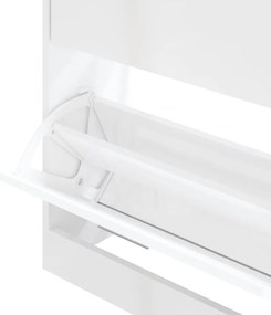 Sapateira 63x24x81 cm derivados de madeira branco brilhante