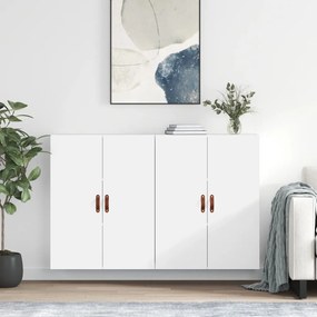 vidaXL Armários de parede 2 pcs 69,5x34x90 cm branco