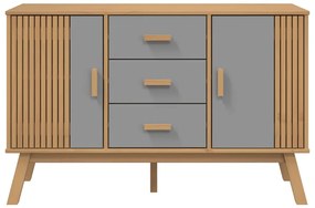 Aparador OLDEN 114x43x73,5 cm pinho maciço cinzento e castanho