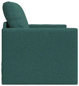 Sofá Cama 2-em-1 Verde Escuro 74x77x81 cm Tecido