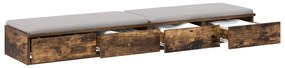 gavetas de cama Carvalho Fumado 160x36,5x16,5 cm Madeira de engenharia
