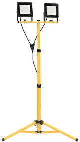 vidaXL Projetor c/ iluminação LED e tripé 2x50 W branco frio