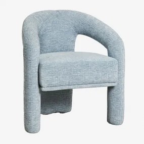 Pacote De 2 Cadeiras De Jantar Estofadas Greca Chenille Azul Céu - Sklum