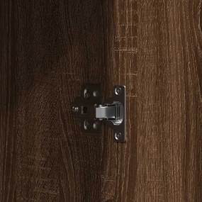 Mesa de Maquiagem vidaXL com Luzes LED Castanho Carvalho 102x33x135 cm