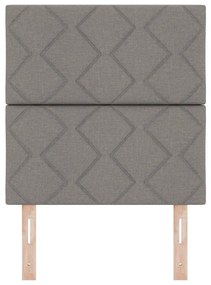Cabeceira LED vidaXL Design com Blocos em Diamante Taupe 80 cm Tecido