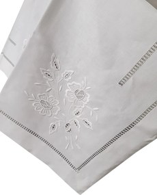 170x270 Toalha de mesa de linho bordada a mão - bordados da lixa Creative Rosemary 2021