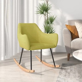 vidaXL Cadeira de baloiço tecido verde