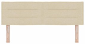 Cabeceira vidaXL Design Linhas Creme 160 cm Tecido