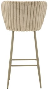 CONJUNTO DE 2 BANCOS DE BAR ALASKA CREME 55X58X106 CM (ALTURA DO ASSENTO CM 77)
