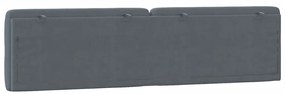 Almofadão de cabeceira 200 cm veludo cinzento-escuro