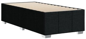 Estrutura de cama sem colchão 90x200 cm tecido preto