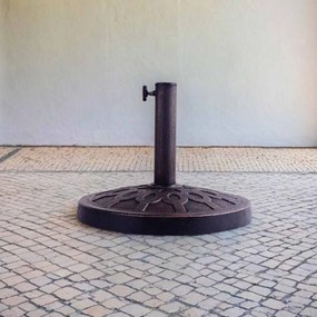 Base redonda de resina para guarda-sóis de exterior, jardim, pátio, para mastro de guarda-sóis de Φ38 mm ou Φ48 mm, bronze