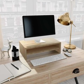 Suporte para monitor derivados de madeira carvalho sonoma