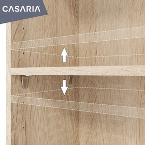 Estante Vela com 5 compartimentos 190 x 28 x 60 cm Cor de Carvalho