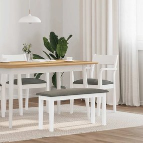 Banco 90 cm madeira seringueira maciça branco