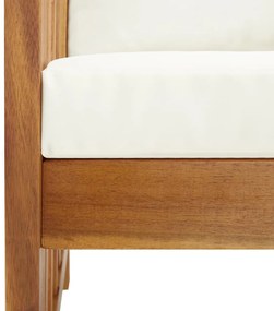5 pcs conjunto lounge de jardim com almofadões acácia maciça